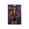 Lace by LJ Halter Neck Dress with Faux Lace Up Front Black
