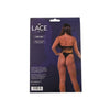 Lace by LJ Deep V Teddy with Bow Black