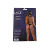 Lace by LJ Fence Net Long Sleeved Thong Bodysuit Black
