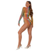 Lace by LJ Rainbow Fence Net Crop Top and Bottoms