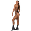 Lace by LJ Crossover Neck Crotchless Bodystocking