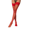 Lace by LJ Fishnet Thigh High Stockings with Rhinestones