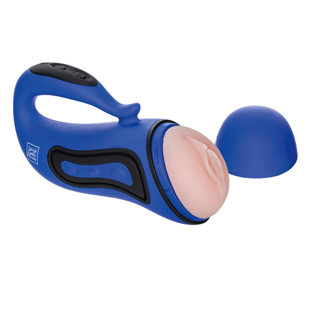 apollo alpha stroker 2 rechargeable blue masturbator