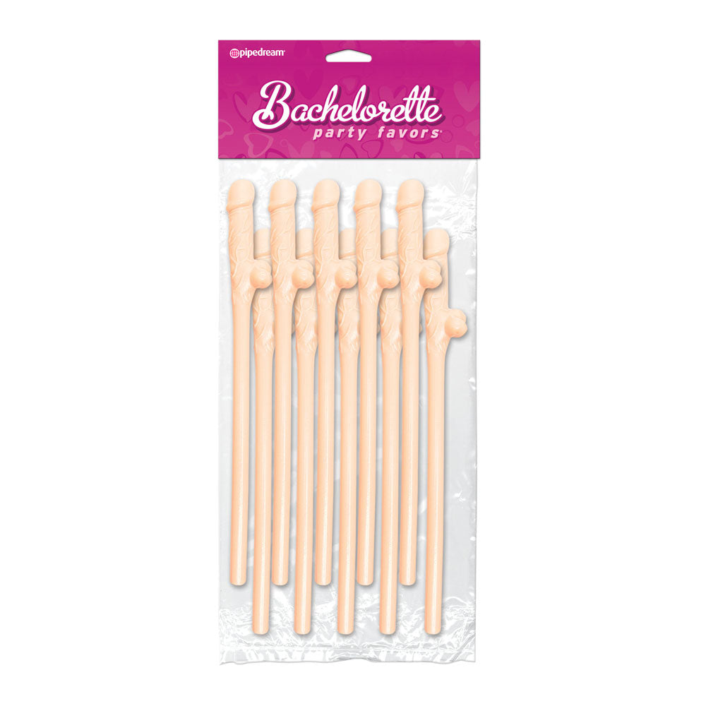 bachelorette party favors 10 pecker straws flesh