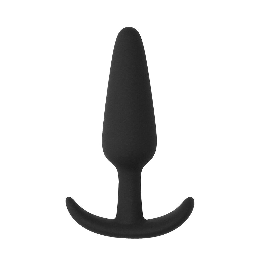 beginners size slim butt plug black