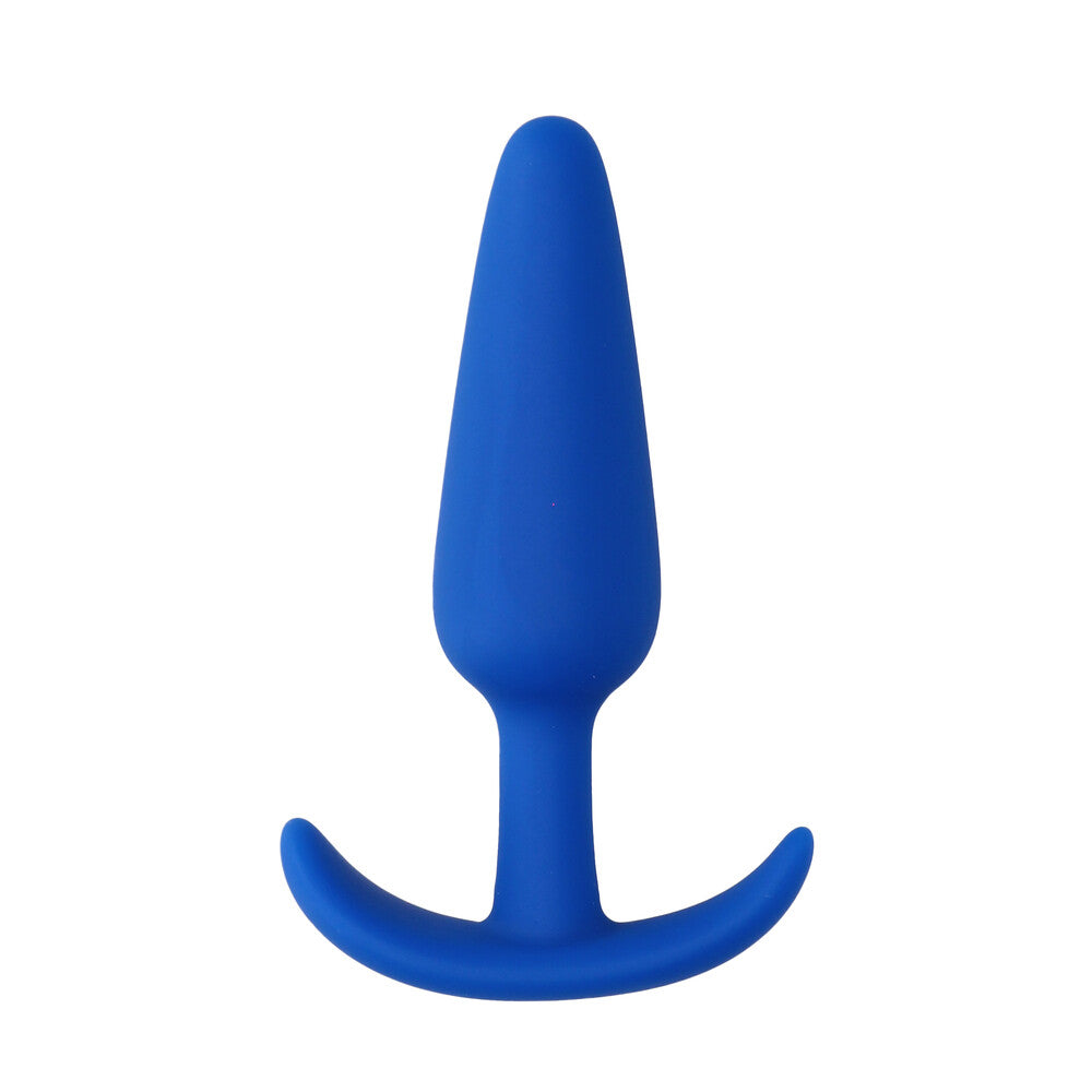 beginners size slim butt plug blue
