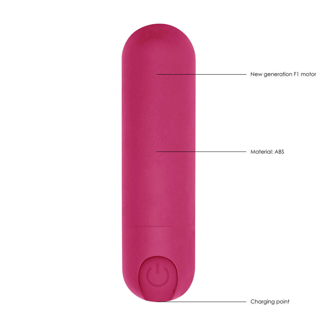 10 speed rechargeable bullet pink