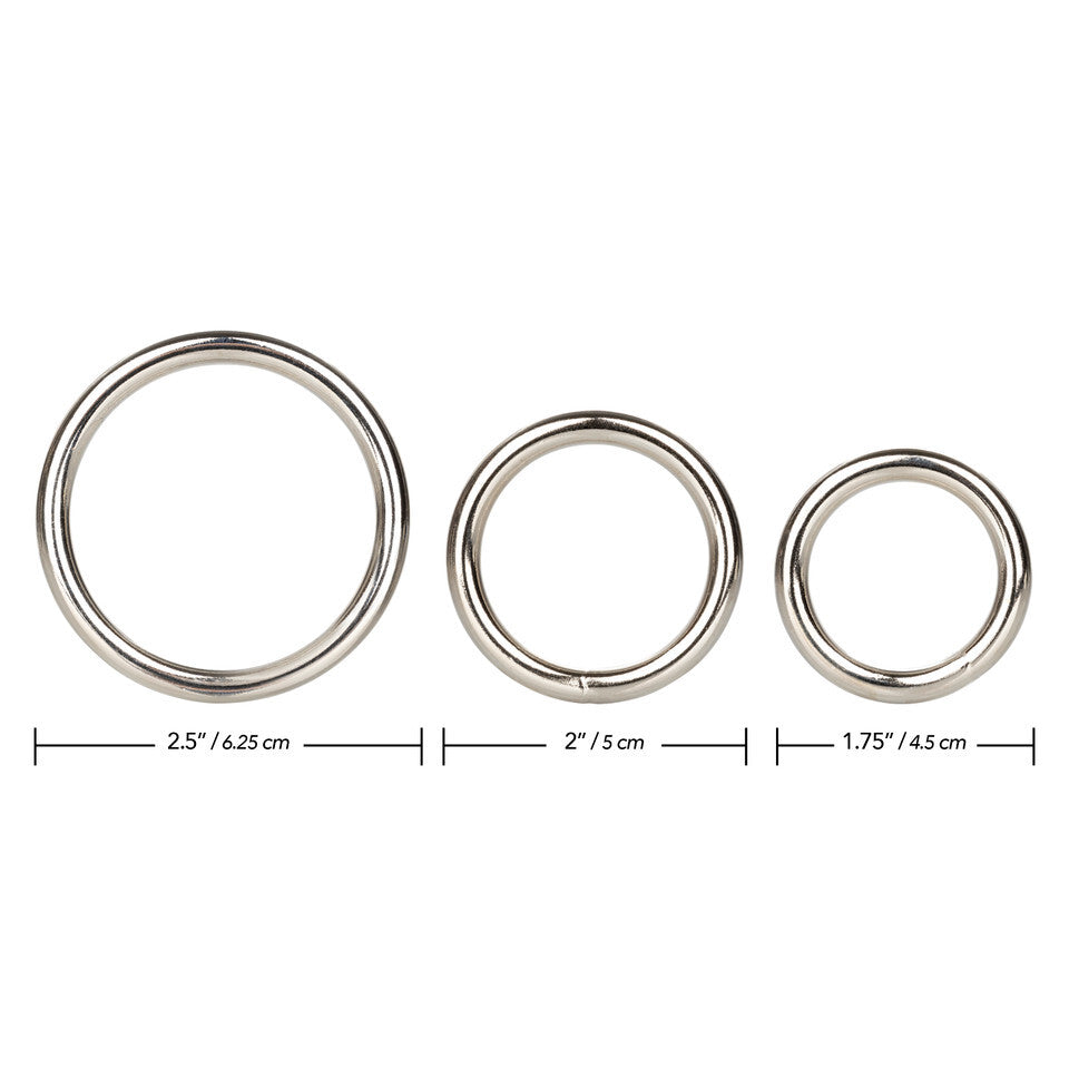 3 piece silver ring set