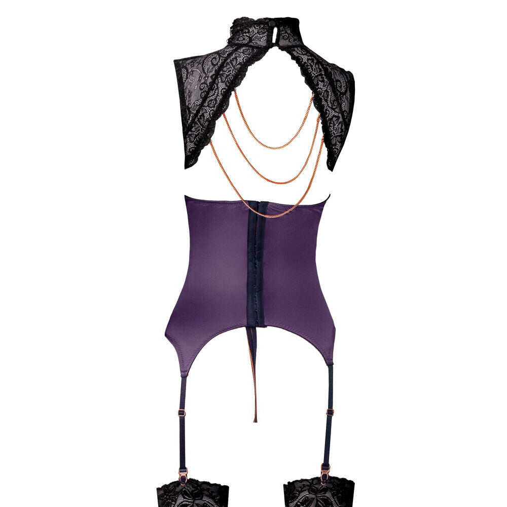best abierta fina basque and crotchless set chains