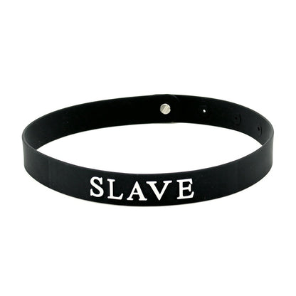 best black silicone slave collar