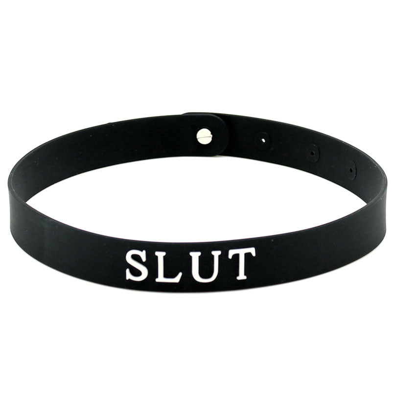 best black silicone slut collar