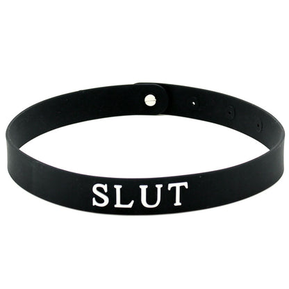 best black silicone slut collar