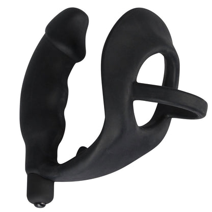 best black velvets cock ring and vibrating anal plug