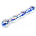 best blue wavy glass dildo