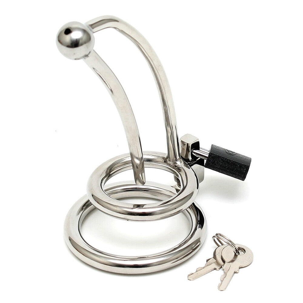 best chastity penis lock curved with urethral tube