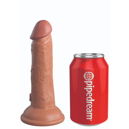 best king cock elite 6 inch dual density vibrating cock flesh brown