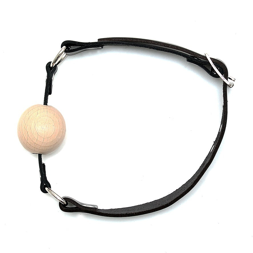 best leather gag with wooden ball