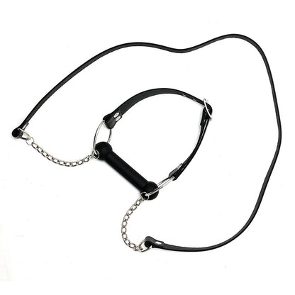 best leather horse bit gag and reins