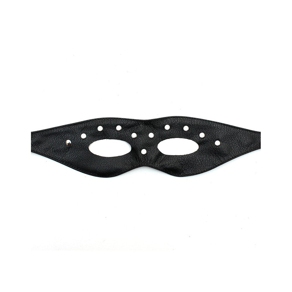 best leather open eye mask with rivets