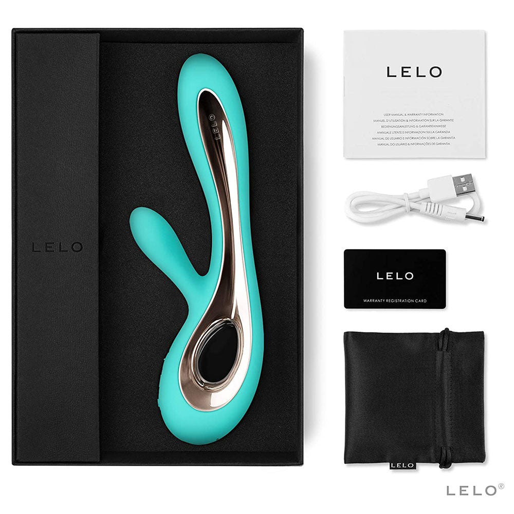 lelo soraya 2 dual rabbit vibrator aqua