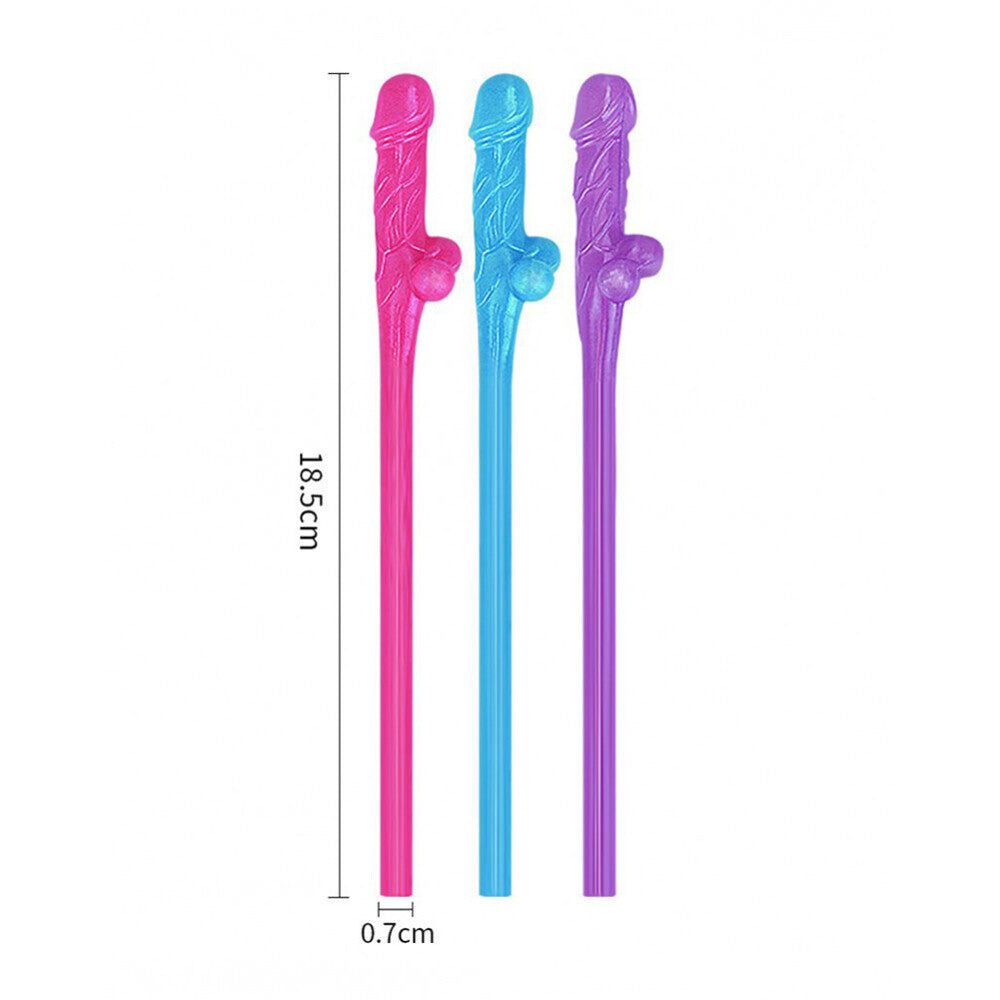 best lovetoy pack of 9 willy straws blue pink and purple