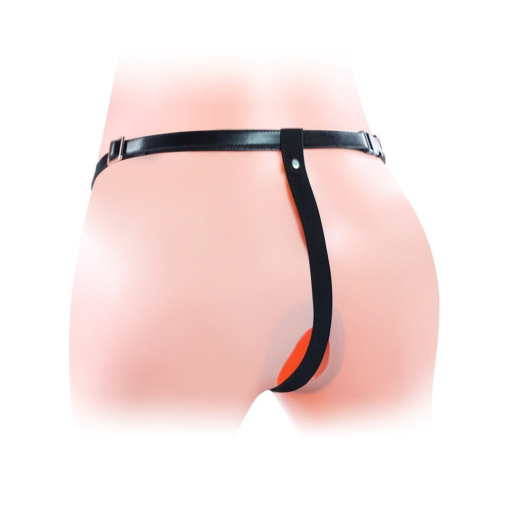lovetoy unisex hollow double strap on 6 inch
