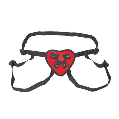 best lux fetish red heart strap on harness