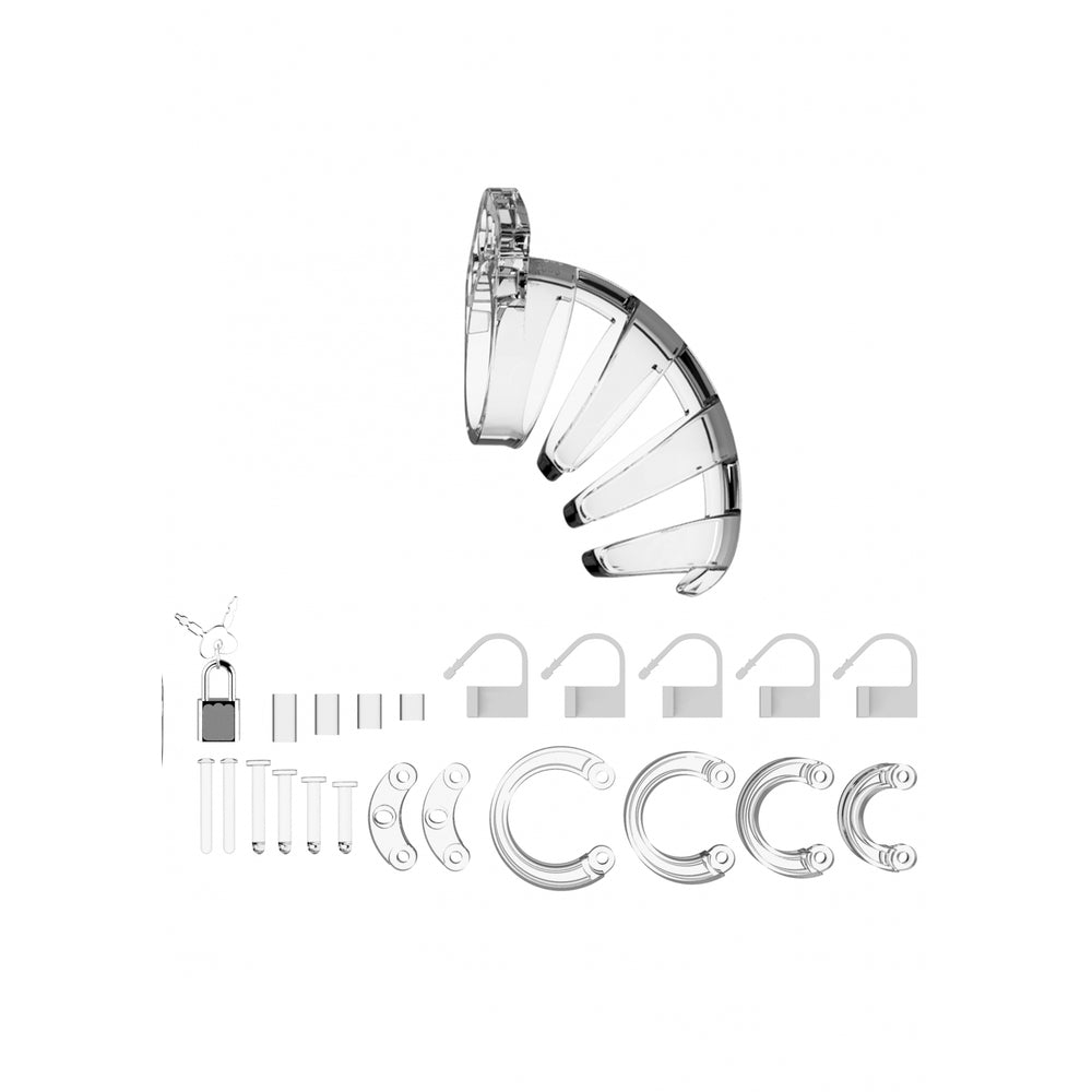 best man cage 02 male 3 5 inch clear chastity cage