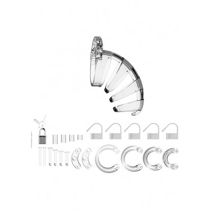 best man cage 02 male 3 5 inch clear chastity cage