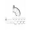 Man Cage 02 Male 3.5 Inch Clear Chastity Cage