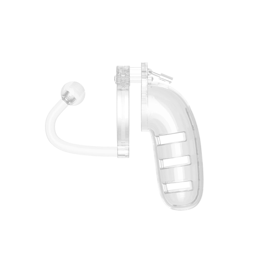 best man cage 12 male 5 5 inch clear chastity cage with anal plug