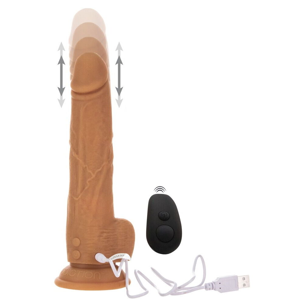 best naked attraction 9 inch thrusting dildo caramel