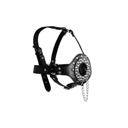 best open mouth gag head harness with plug stopper