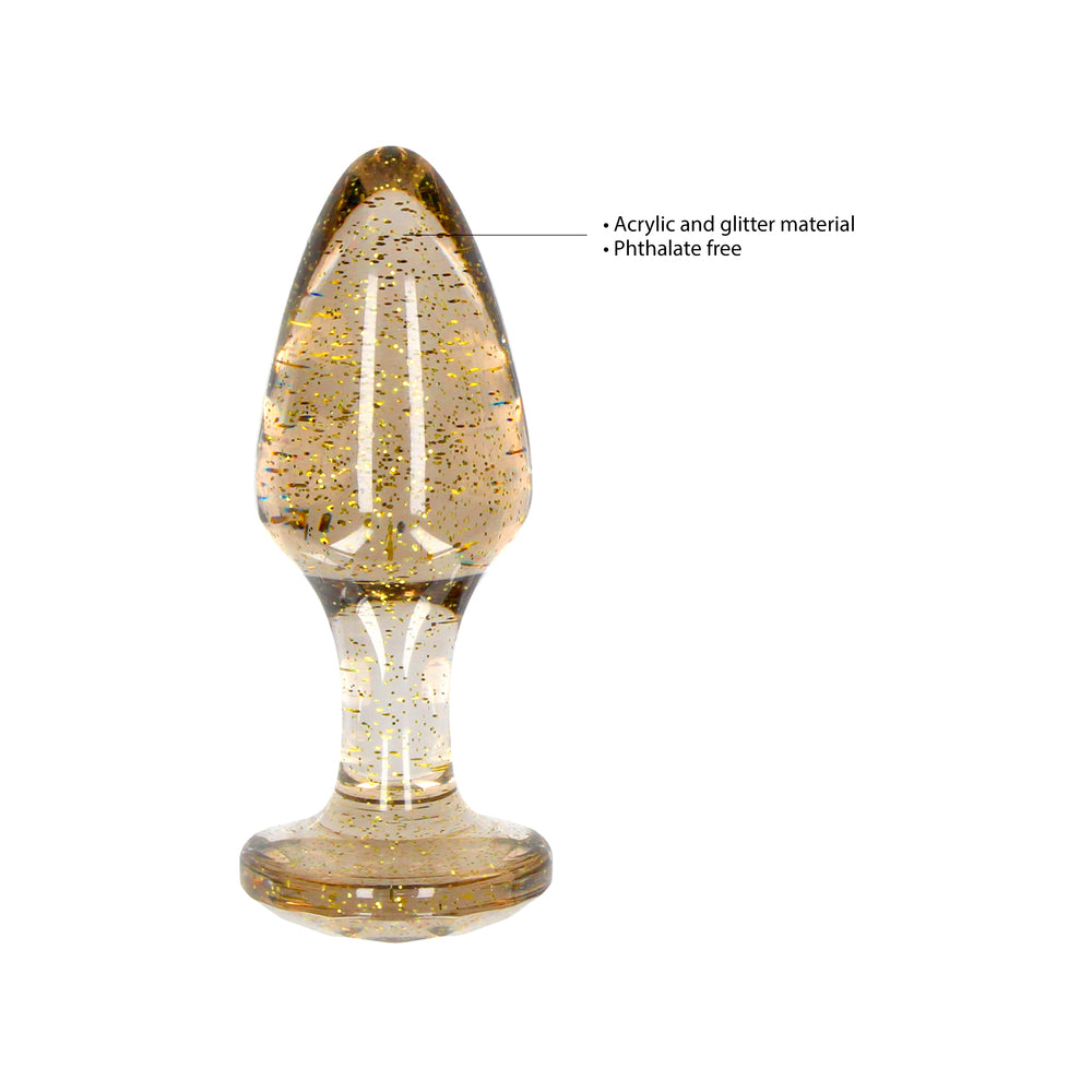 best ouch golden glitter acrylic butt plug set