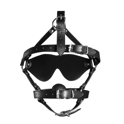 best ouch xtreme blindfolded harness with solid ball gag