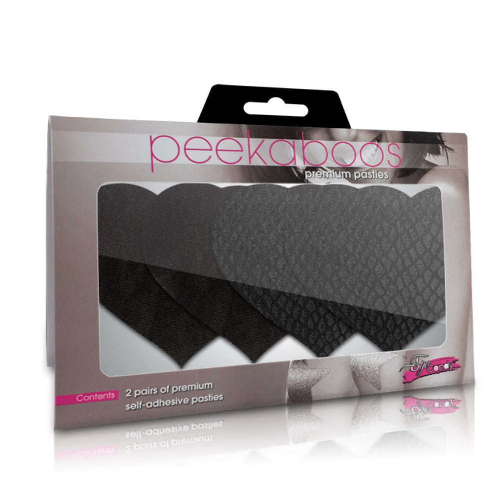 best peekaboo pasties black hearts