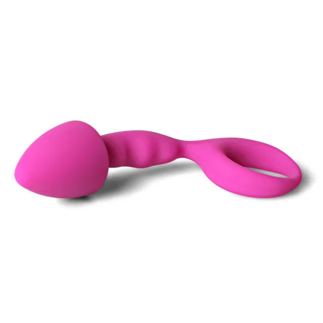 best pink silicone curved comfort butt plug