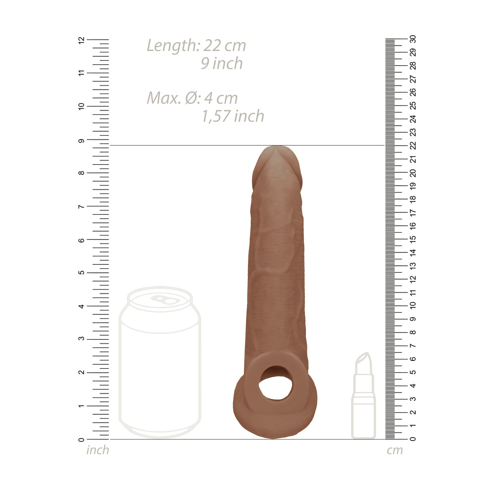 best realrock 9 inch penis sleeve flesh tan