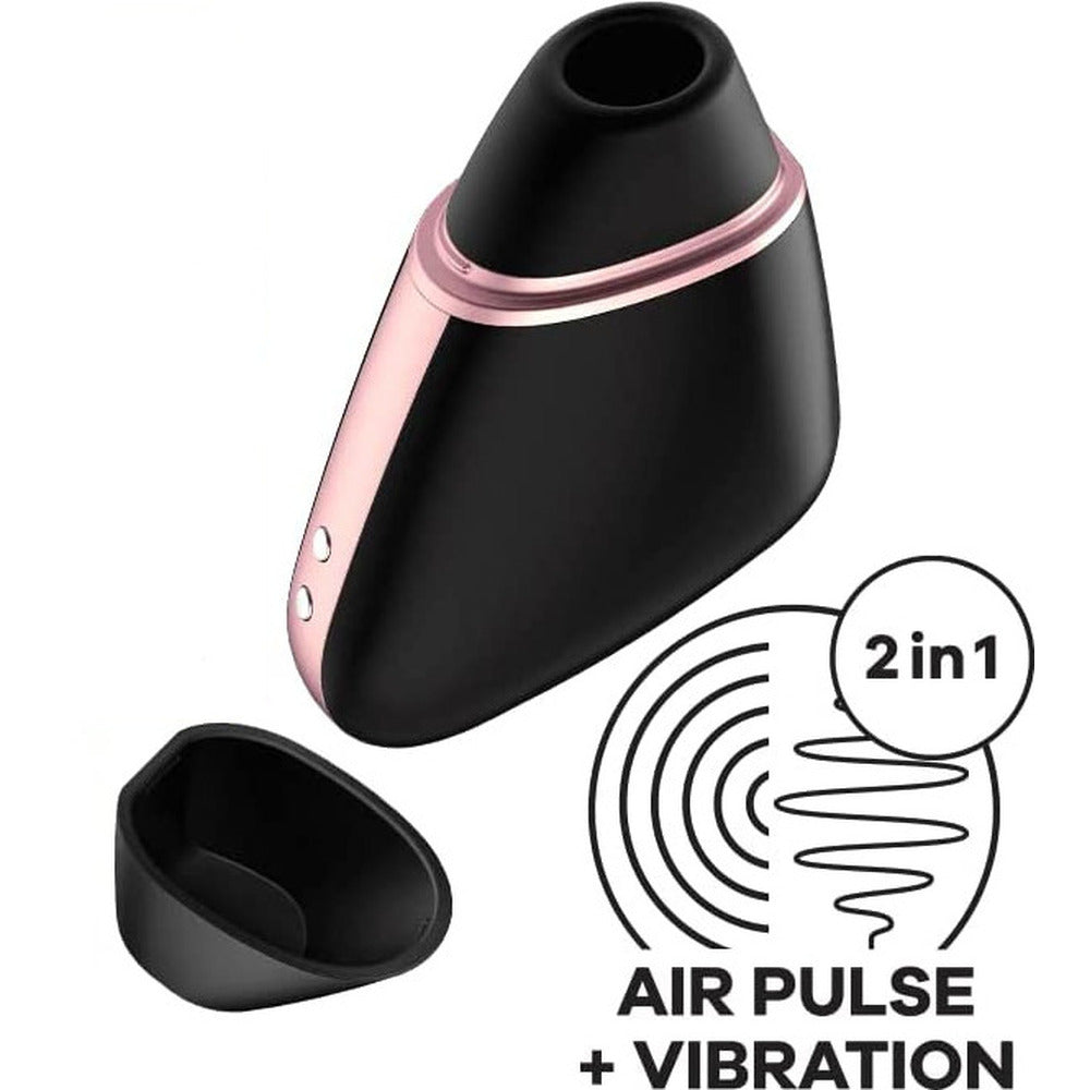 best satisfyer app enabled love triangle clit massager black