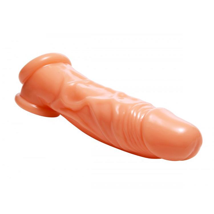 best size matters realistic flesh penis enhancer and ball stretcher 8