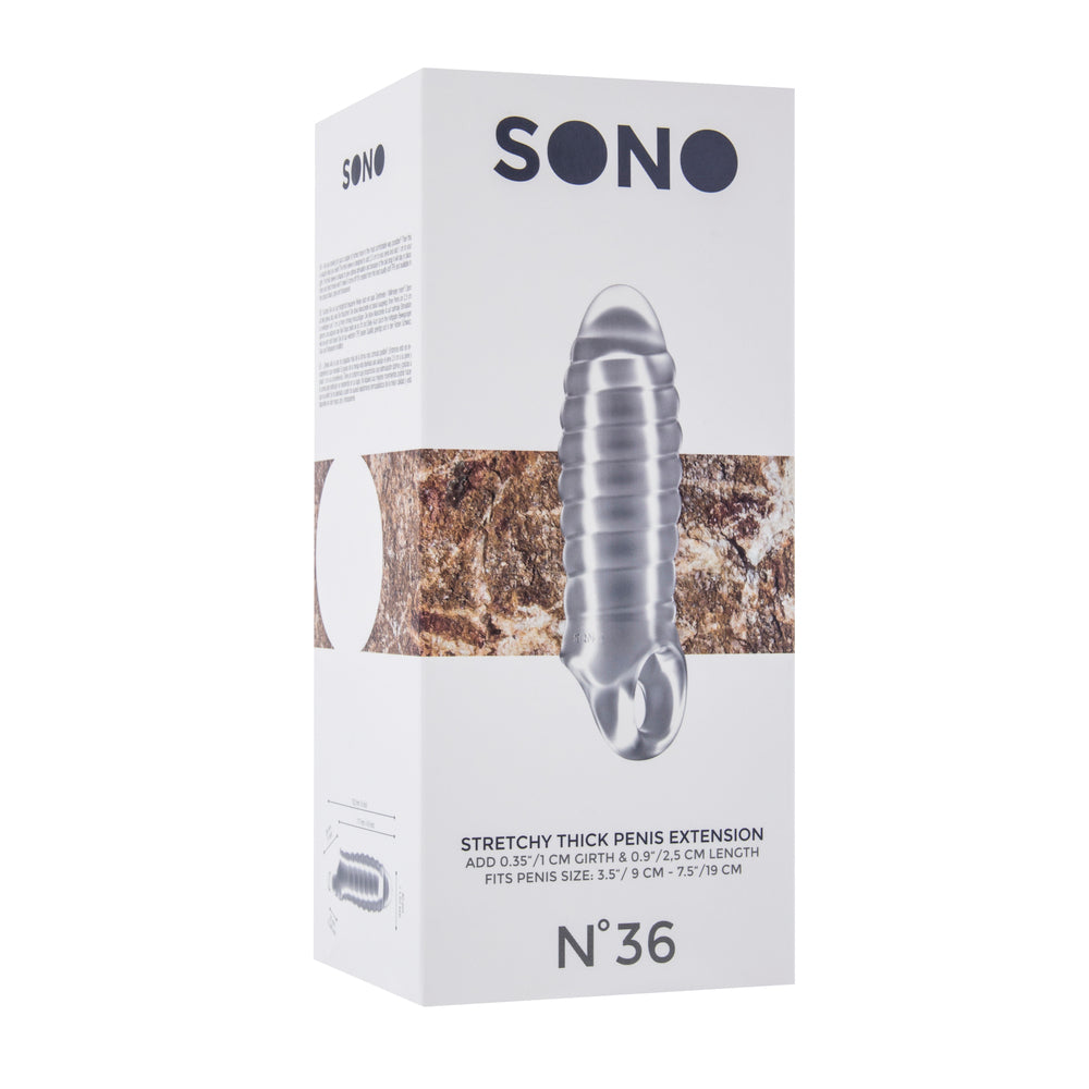 best sono no 36 stretchy thick penis extension transparent