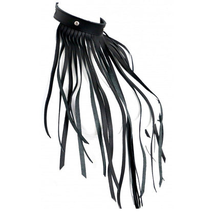 best the red leather fringe necklace collar
