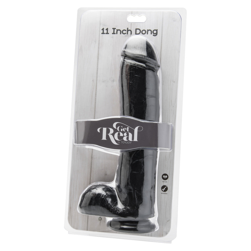 best toyjoy get real 11 inch dong with balls black
