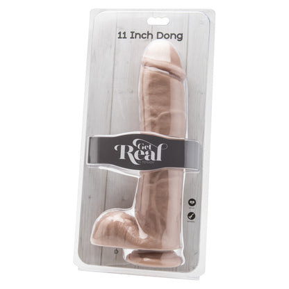 best toyjoy get real 11 inch dong with balls flesh pink