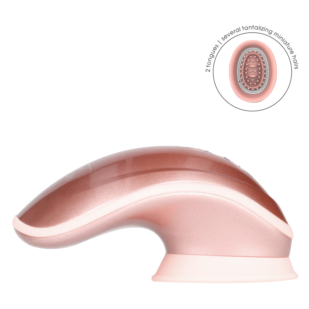 best twitch rose gold hands free suction and vibration toy