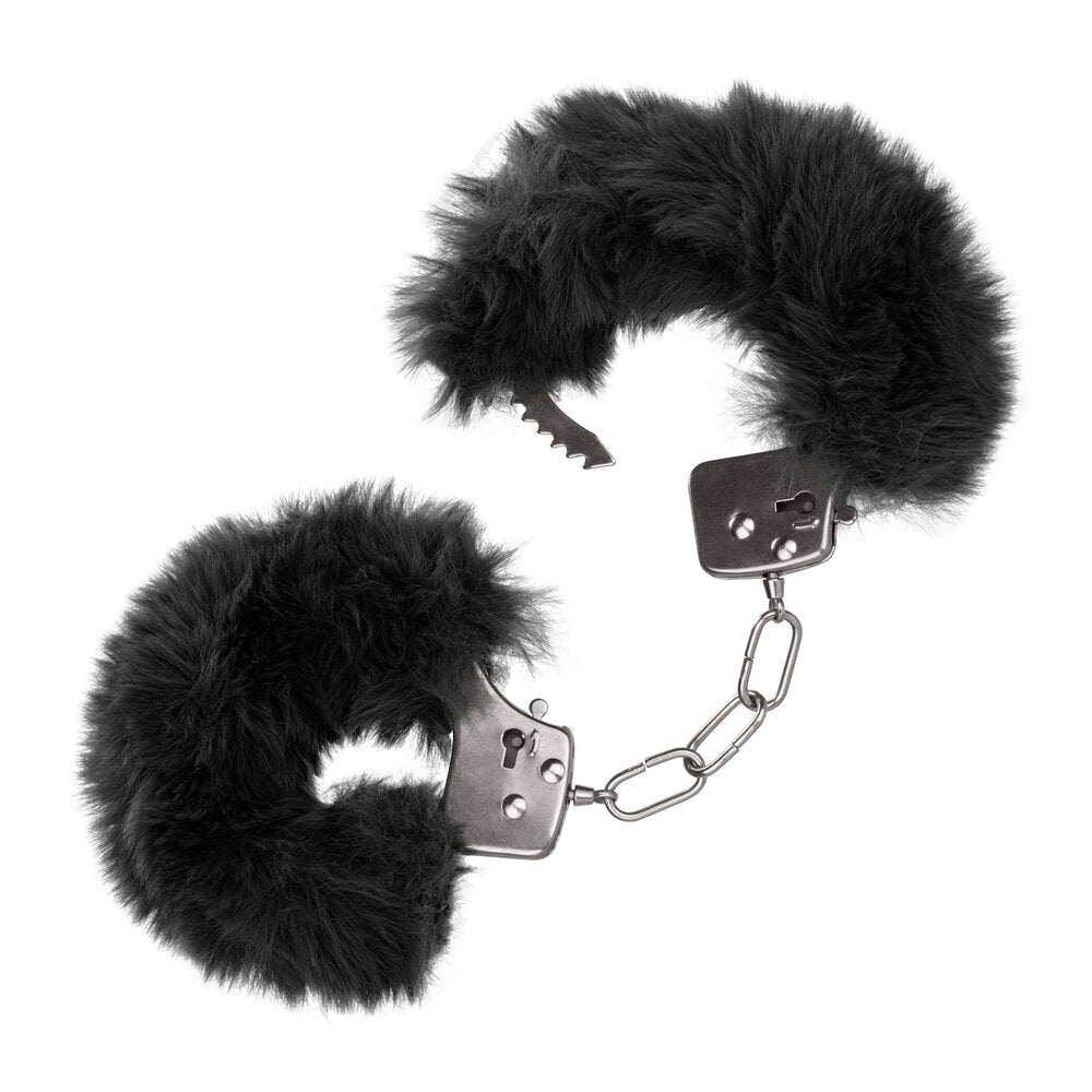 best ultra fluffy furry cuffs black