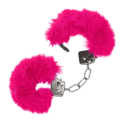 best ultra fluffy furry cuffs pink