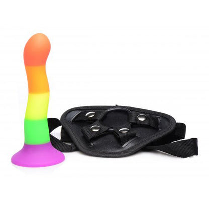 best xr proud rainbow silicone dildo with harness