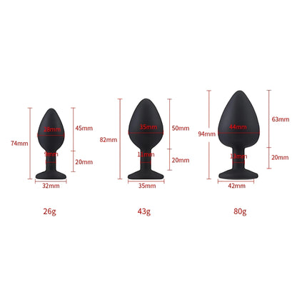 toosh-silicone-butt-plug-black-set-of-3-clear-stone