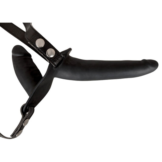 black double dildo strap on